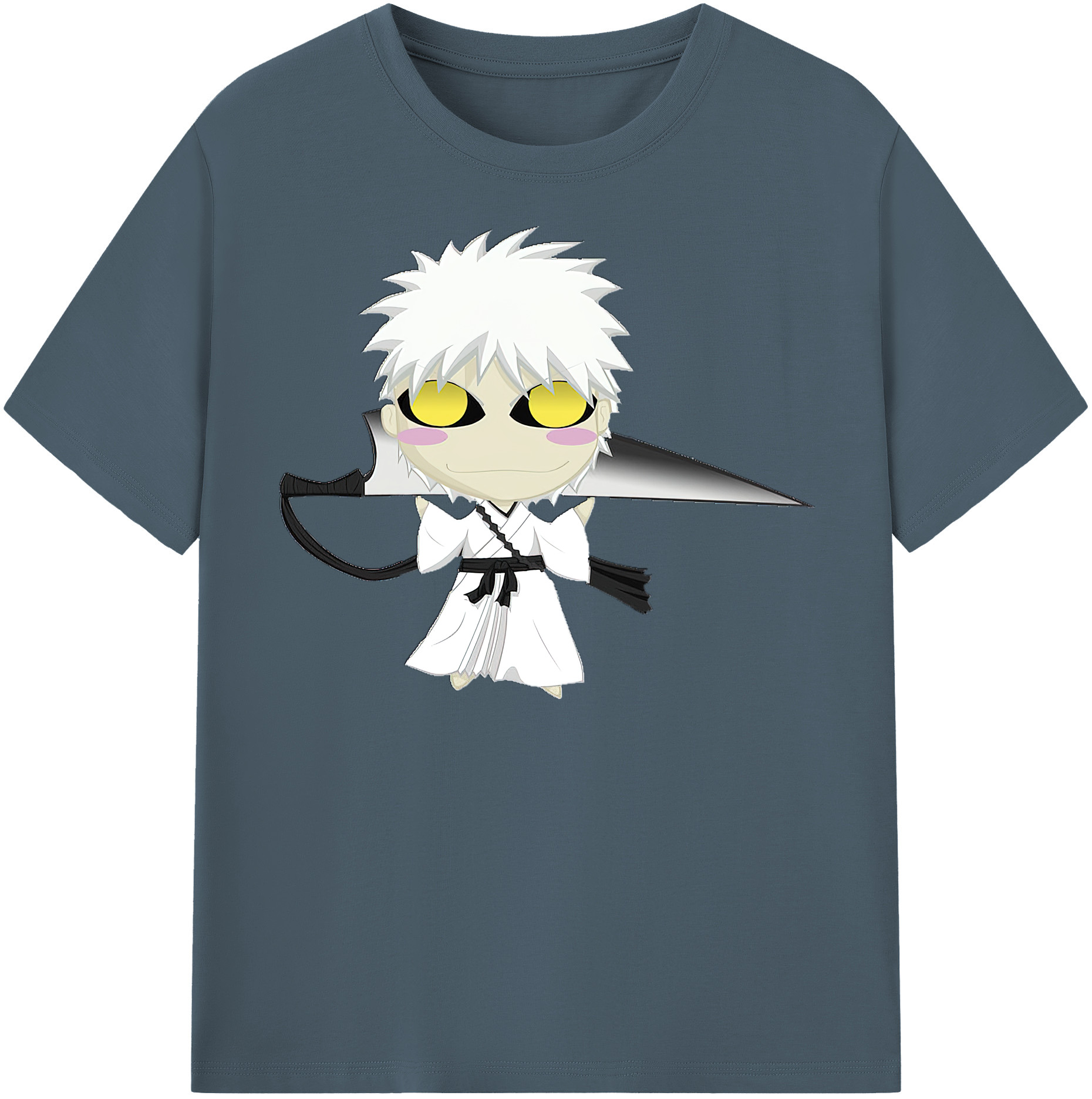 （画像用） ブリーチ 黒崎一護（くろさき いちご）BLEACH Kurosaki Ichigo 綿100％半袖Tシャツ（フロントプリント）